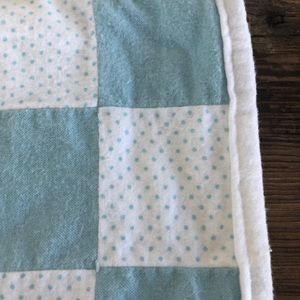 Handmade Quilted Flannel Baby Mini Blanket